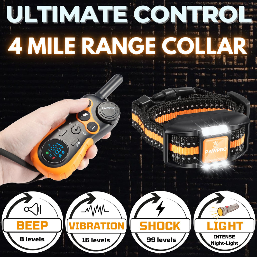 PAWPRO control remoto de doble canal para entrenar dos perros simultáneamente.