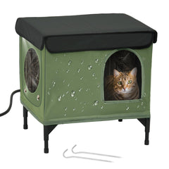 PAWPROVED casa-gato-exterior-invierno: refugio cálido y seco para felinos al aire libre.