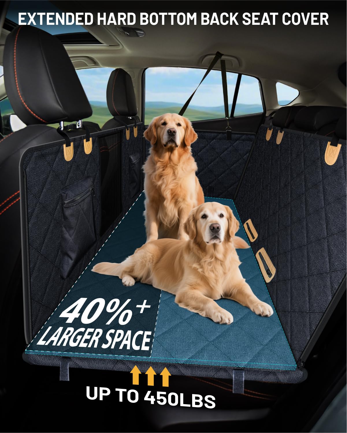 PAWPROVED extensión espacio trasero 144 cm para mayor libertad de movimiento.