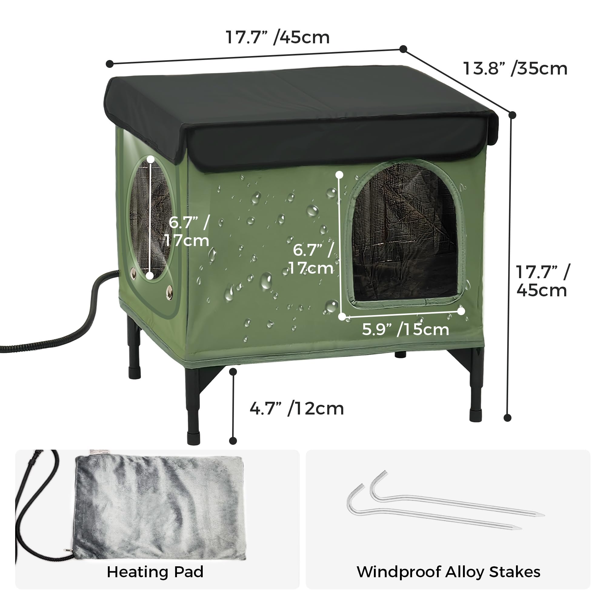 PAWPROVED techo-paredes-tarpaulina: protección impermeable para todas las estaciones.