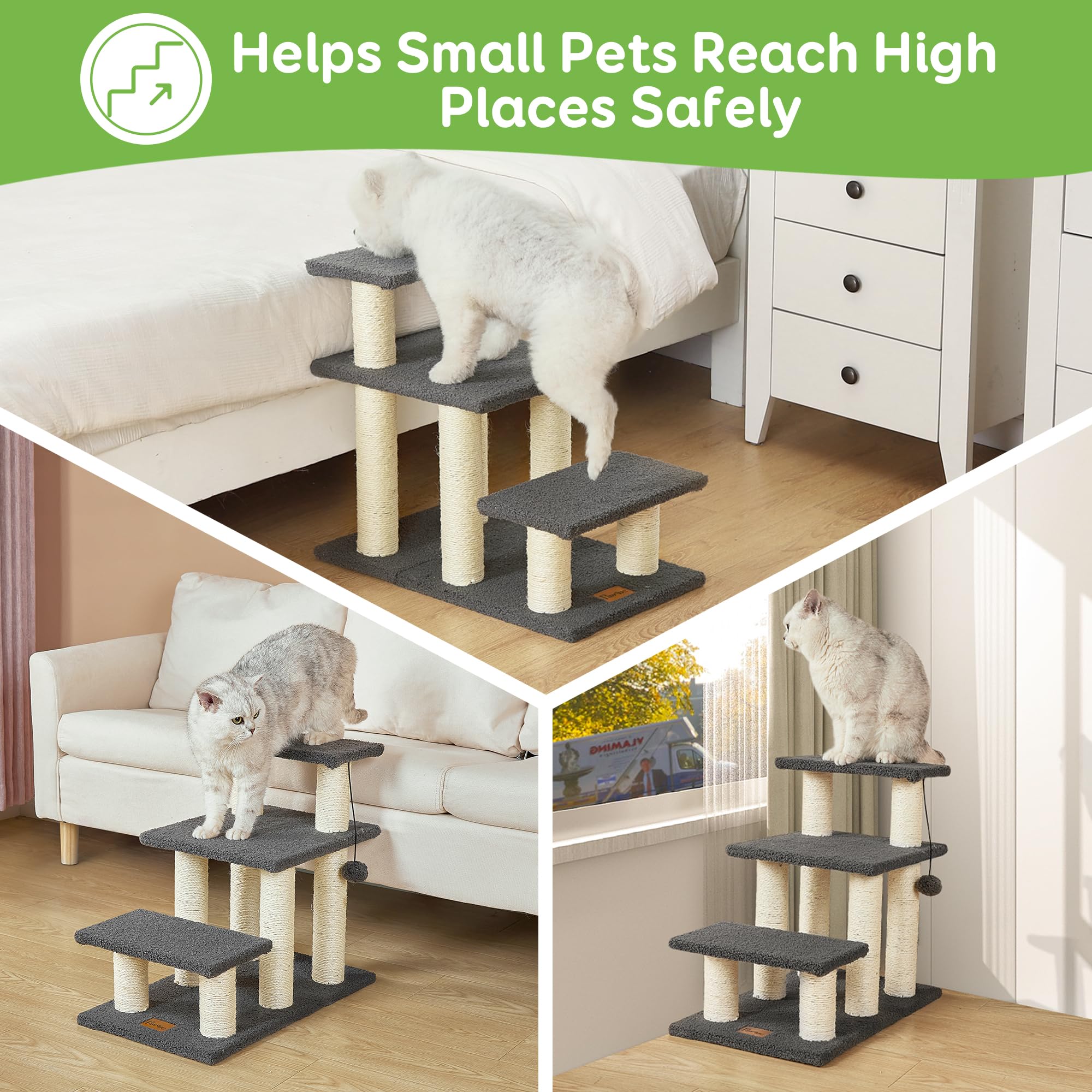 Pawque base amplia, mayor estabilidad para subir sin volcar.