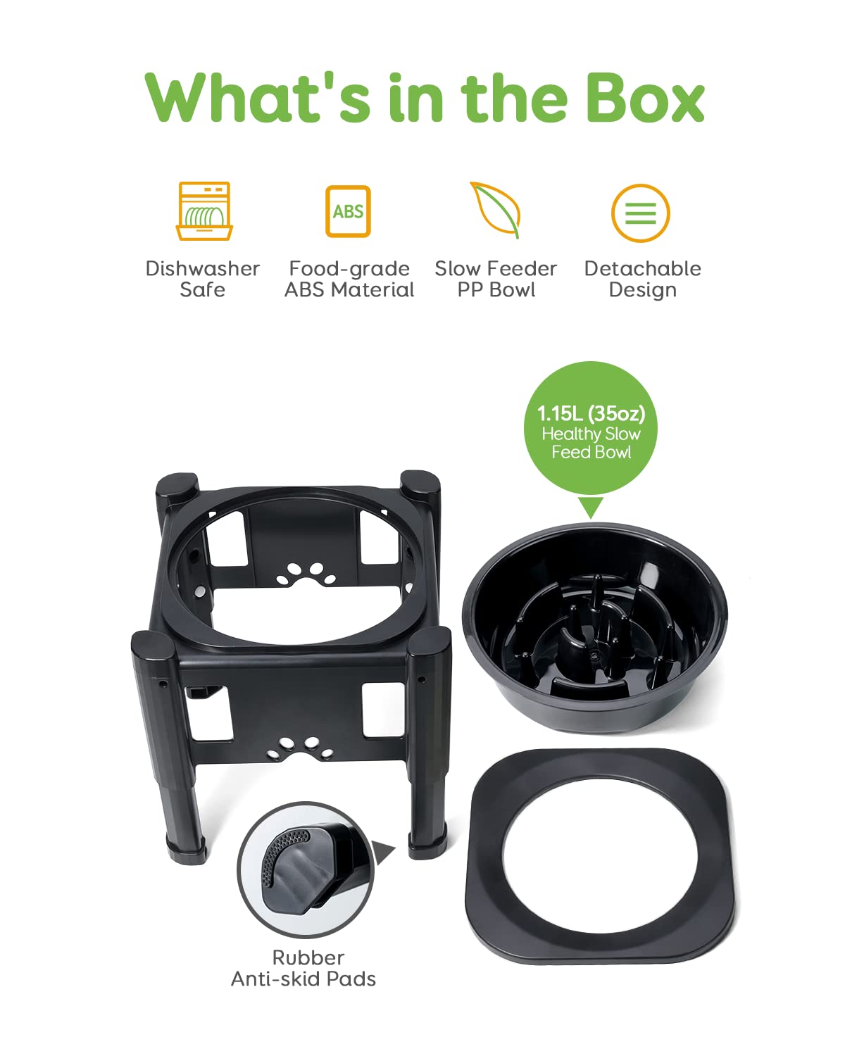 Pawque lento de alimentación 35oz: ritmo de comida más controlado