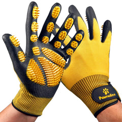 Guantes Pawradise para eliminación de pelo en mascotas, limpieza eficaz.