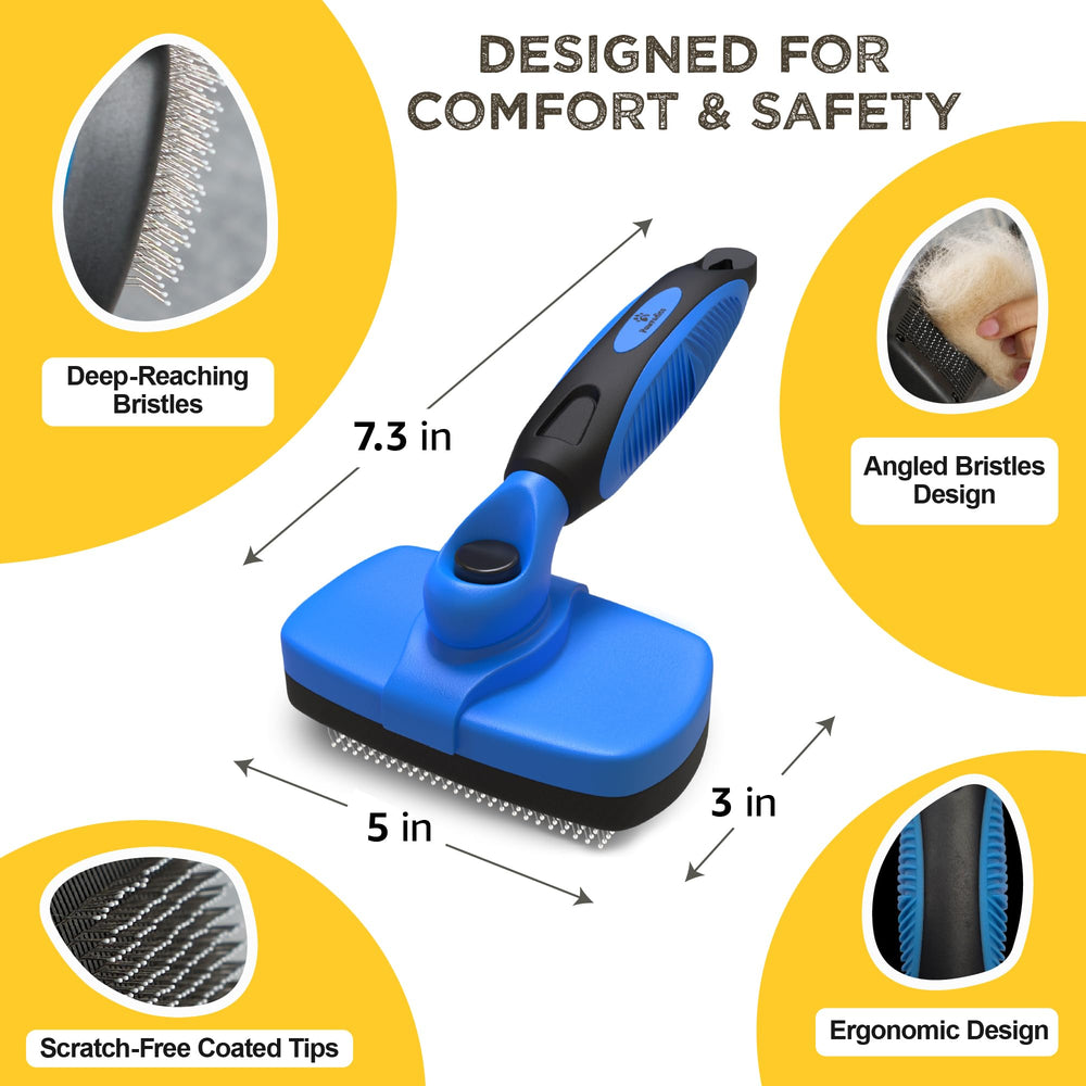 Pawradise cepillo para todas las razas, ideal para pelo corto o largo.