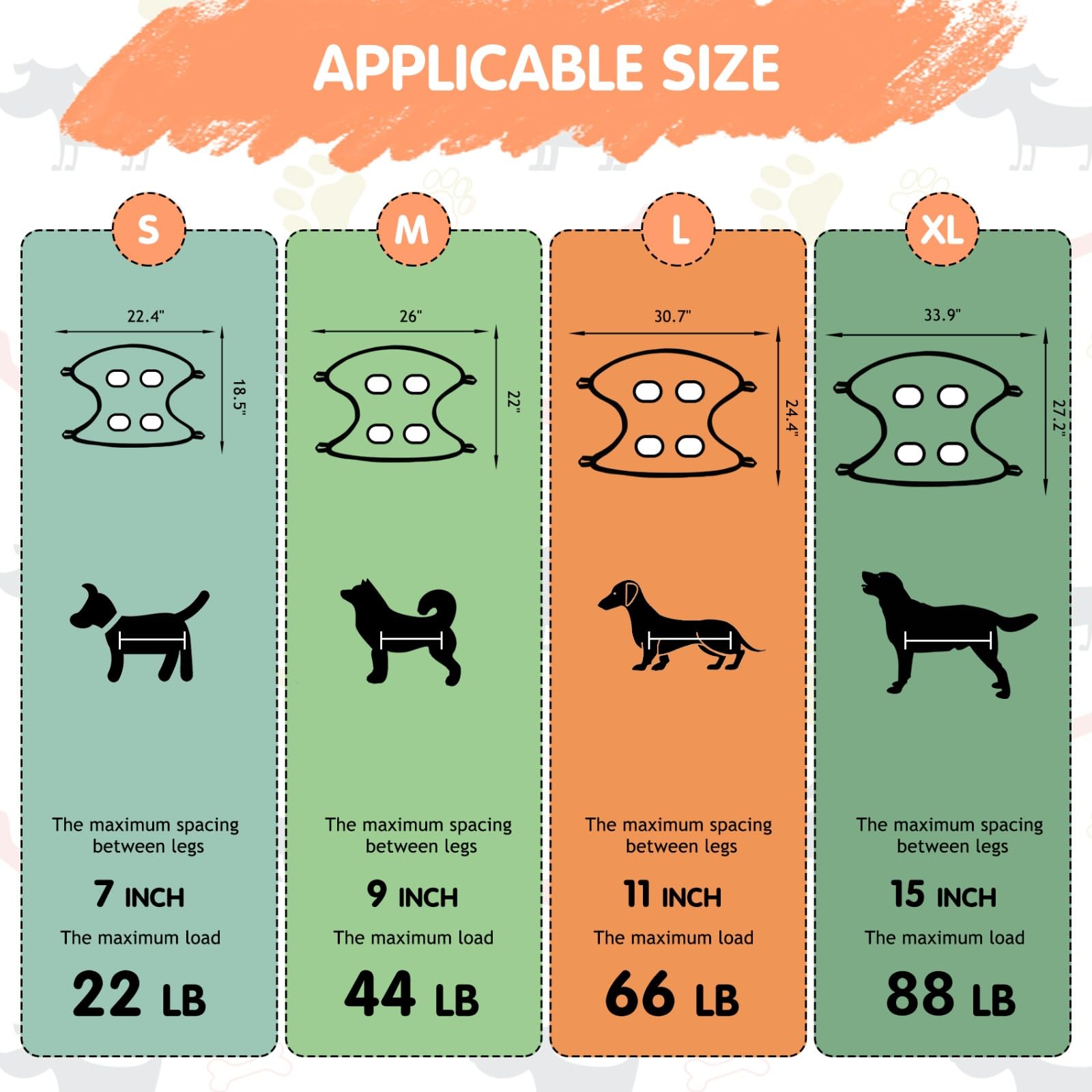 Paws n' Cradle correas ajustables, fijación segura para mascotas de todos los tamaños