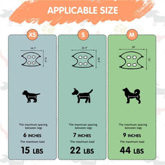 Paws n' Cradle correas-ajustables ofrecen ajuste seguro para perros y gatos.