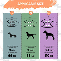 Paws n' Cradle encajes-de-pierna-ajustables permiten un ajuste cómodo para mascotas pequeñas a grandes.
