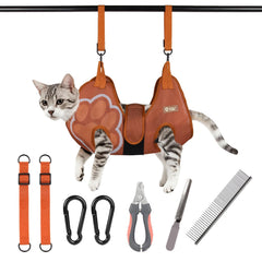 Paws n' Cradle hamaca de aseo para perros y gatos: soporte cómodo para sesiones sin estrés