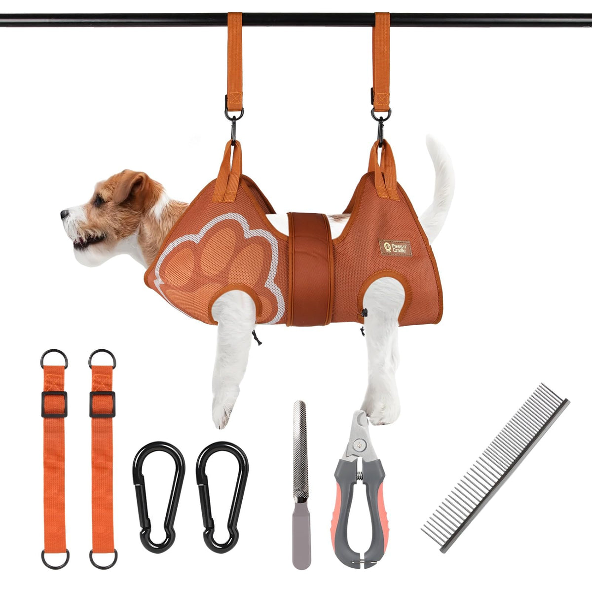 Paws n' Cradle hamaca de grooming, soporte estable para sesiones de aseo