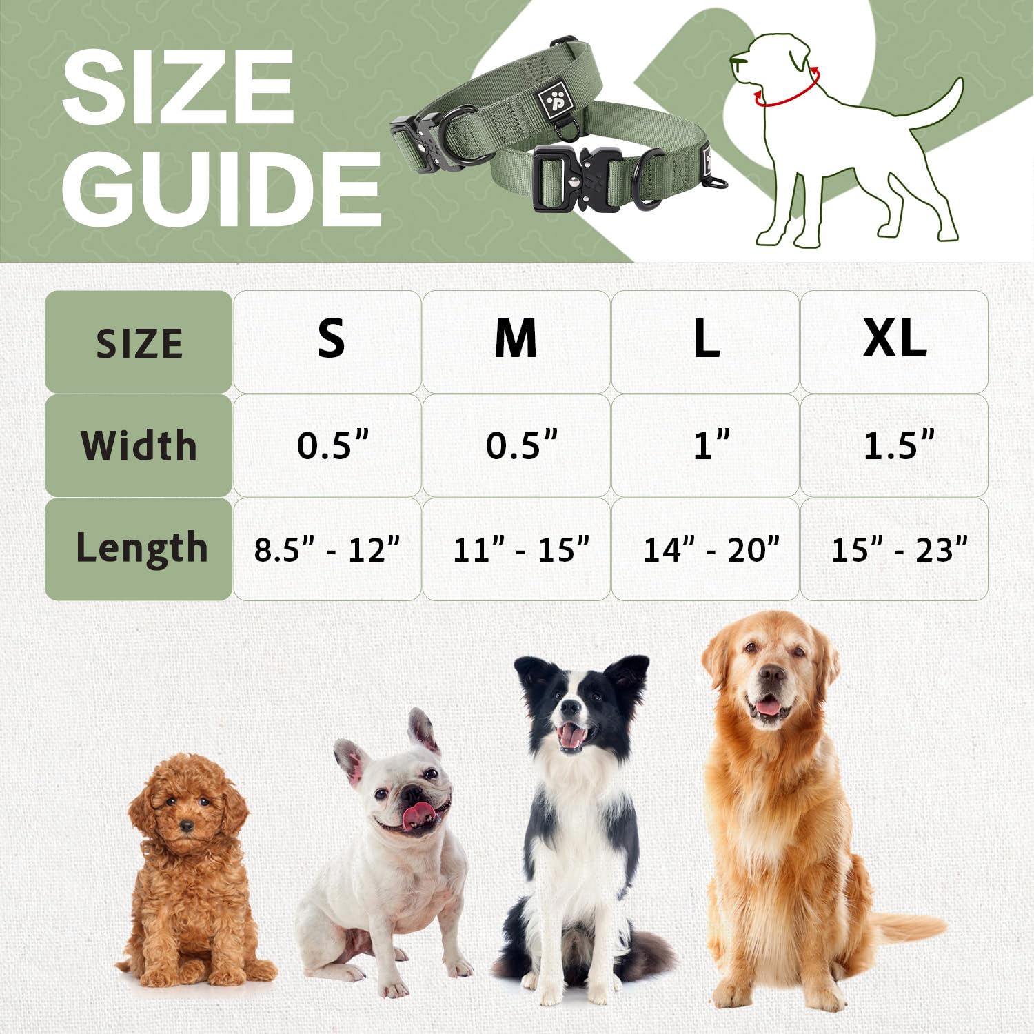 PAWS PASSION collar grande compatible con AirTag para localizar rápidamente.