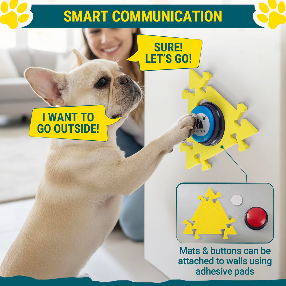 Paws Shield adhesivos para colocar botones en pared o suelo sin esfuerzo.