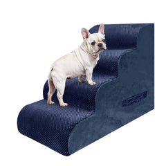 PAWSCART escaleras para perros 4 pasos para cama, acceso seguro y cómodo.