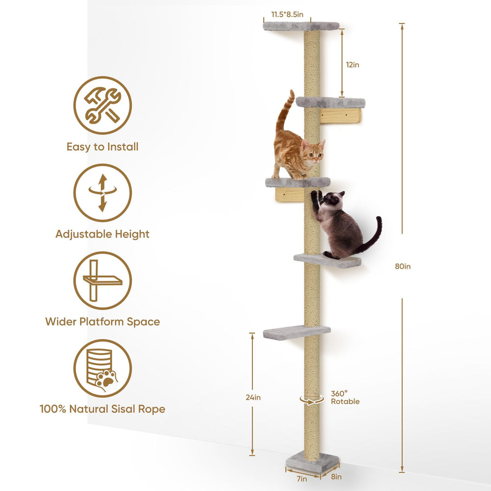 PAWSCRAT Cuerda de sisal para rascar de forma segura.