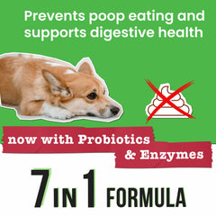 Pawsential No Poo Chews, probióticos y enzimas para apoyar la digestión.