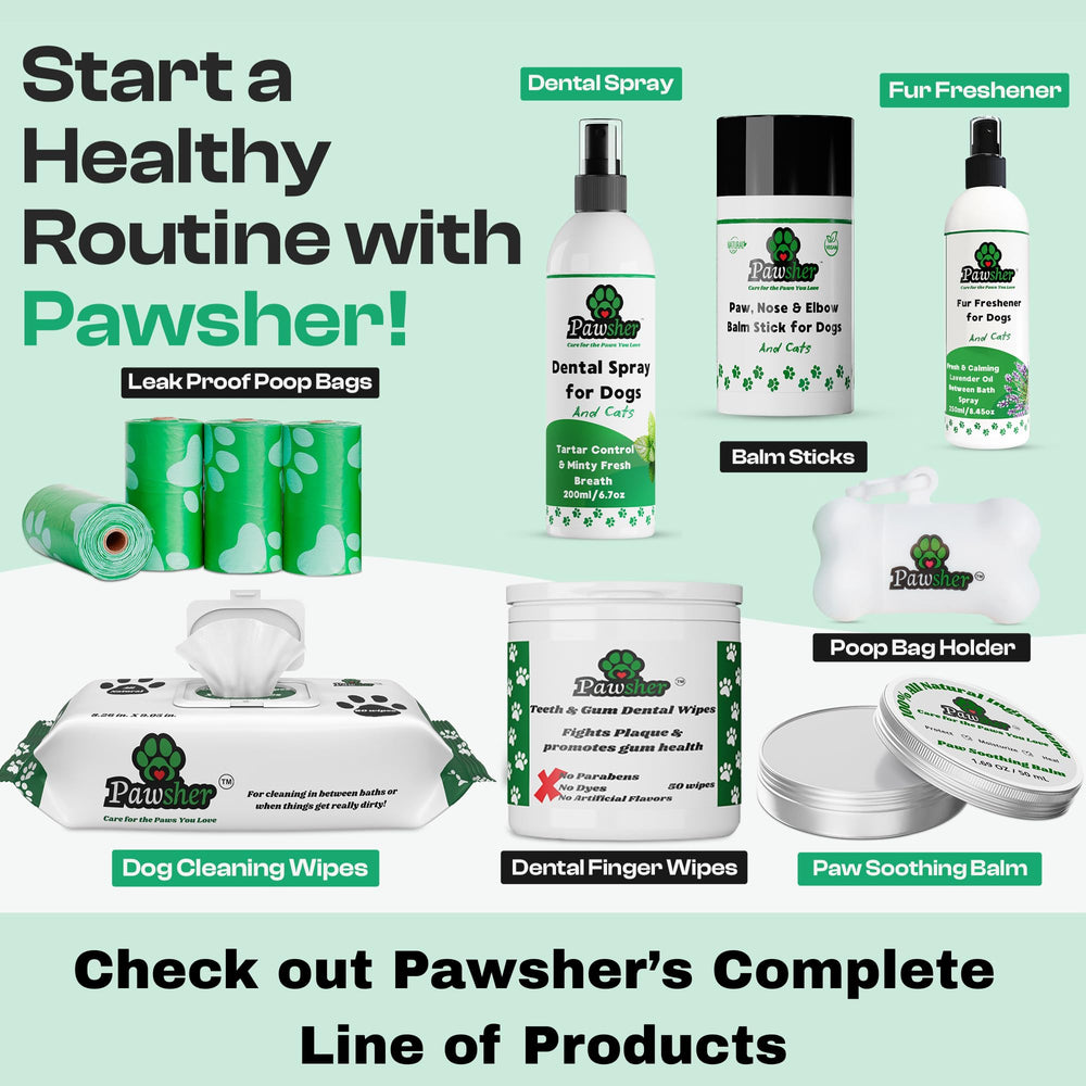Pawsher perfume entre baños, frescura que dura todo el día.