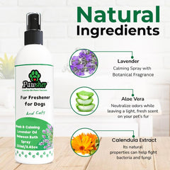 Pawsher perfume pelaje, rocío suave de lavanda para brillo natural.