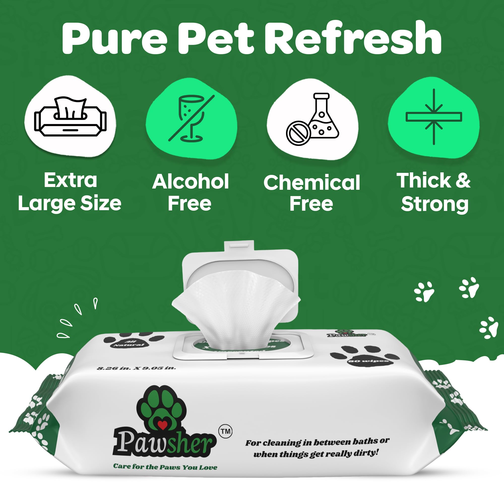 Pawsher hipoalergénicas con aloe vera para piel sensible de perros.