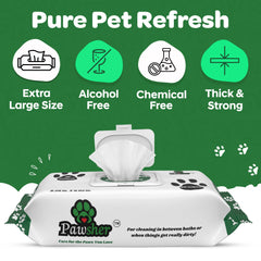 Pawsher hipoalergénicas con aloe vera para piel sensible de perros.