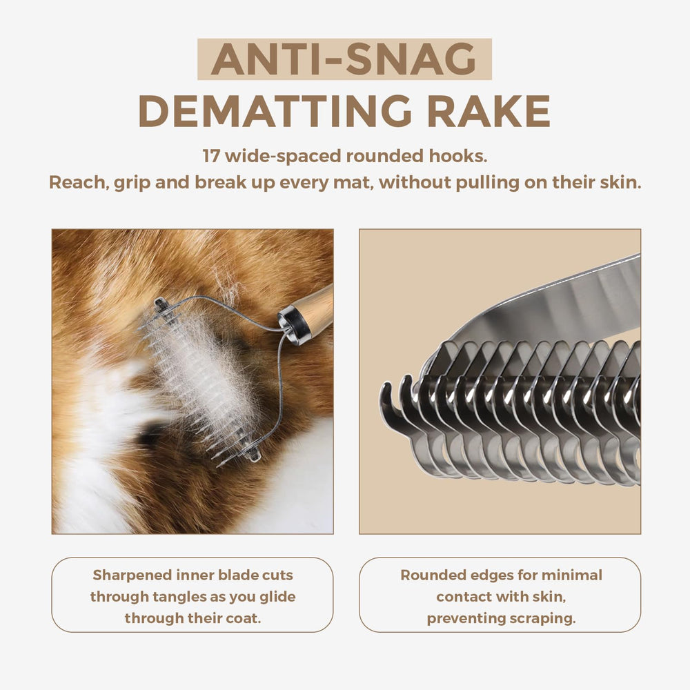 PAWSHOLIC Rastrillo apto para todo tipo de pelaje de perros y gatos