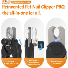 Pawsibility Corta-Uñas con hoja profesional de 2 etapas para cortes consistentes.