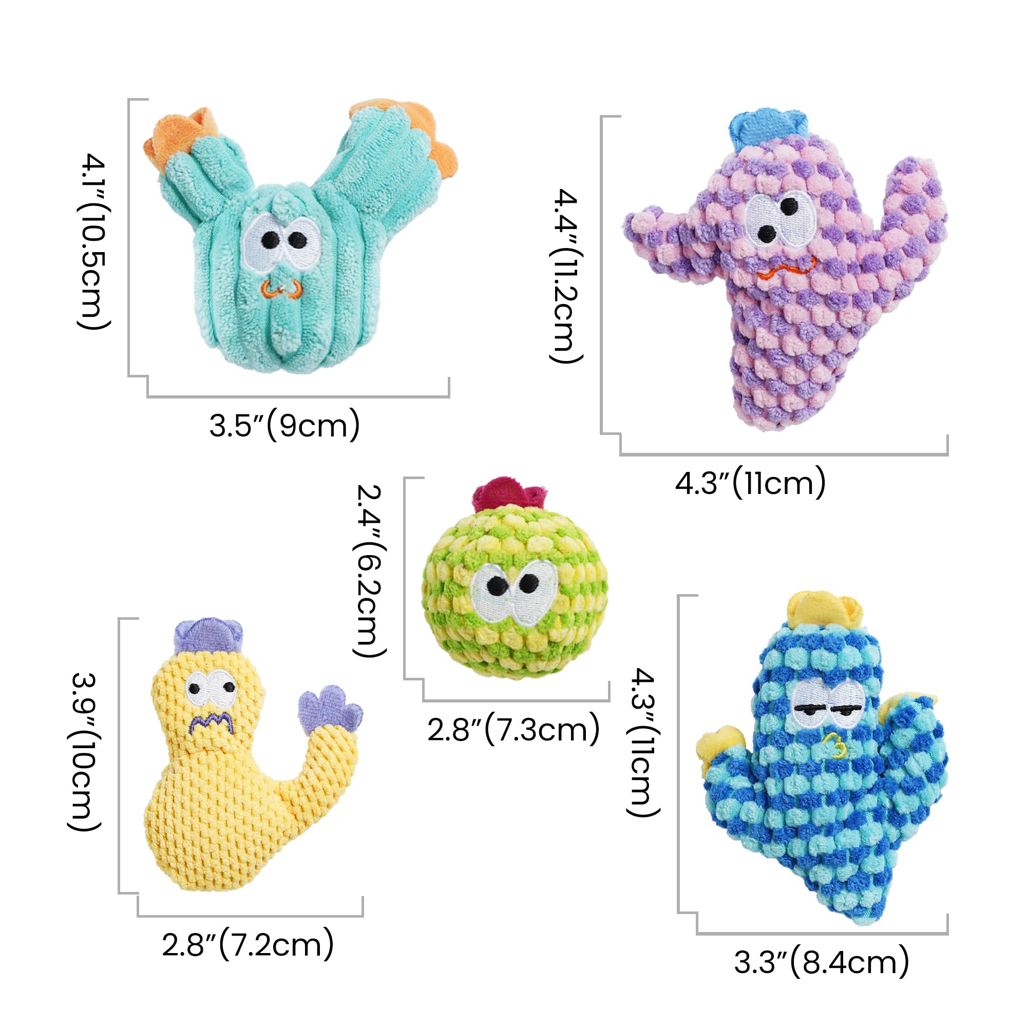 Juguete cactus de Pawsible con tamaño 4-6 pulgadas para gatitos y gatos.