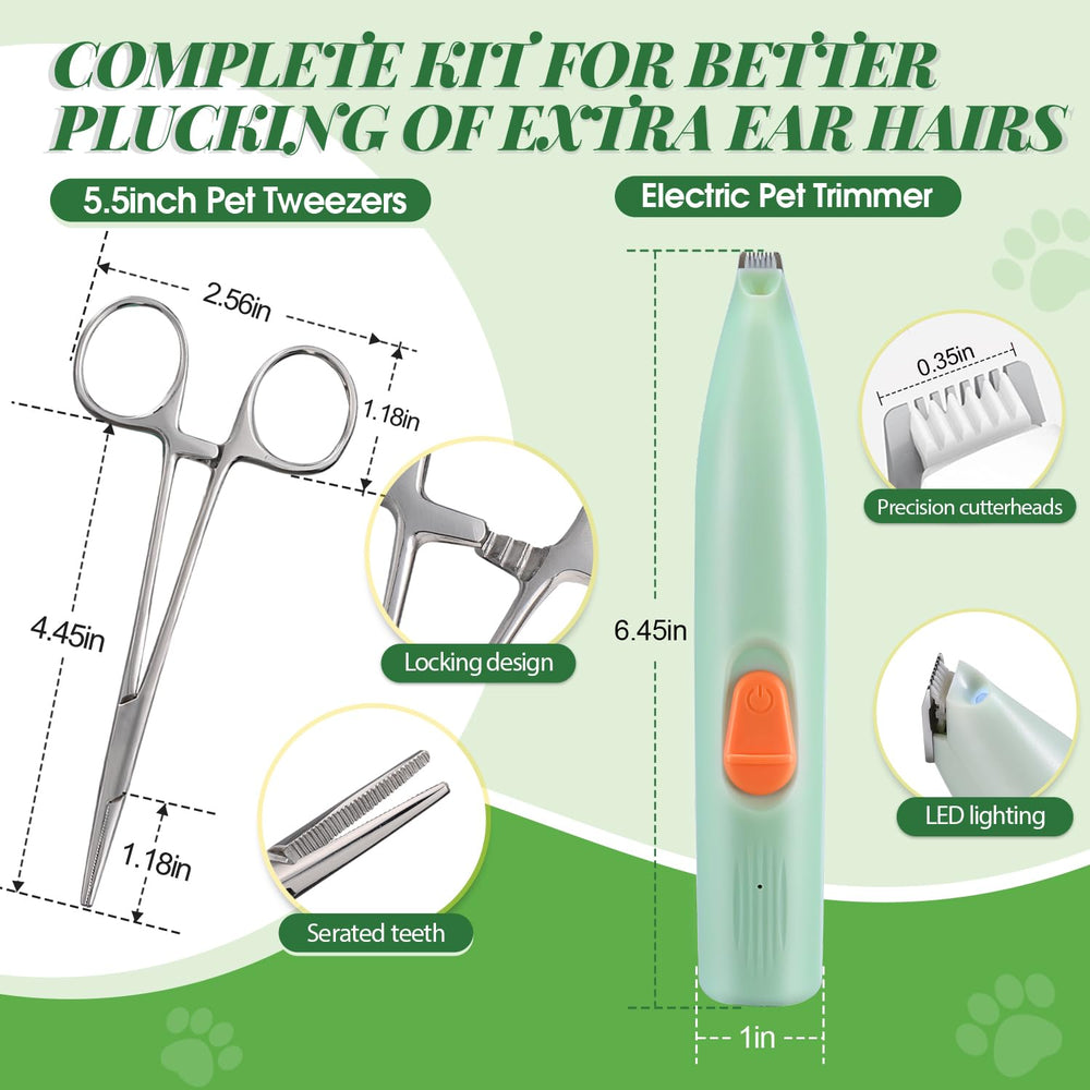 Cepillo para orejas Pawsitive Vibes facilita la limpieza suave.