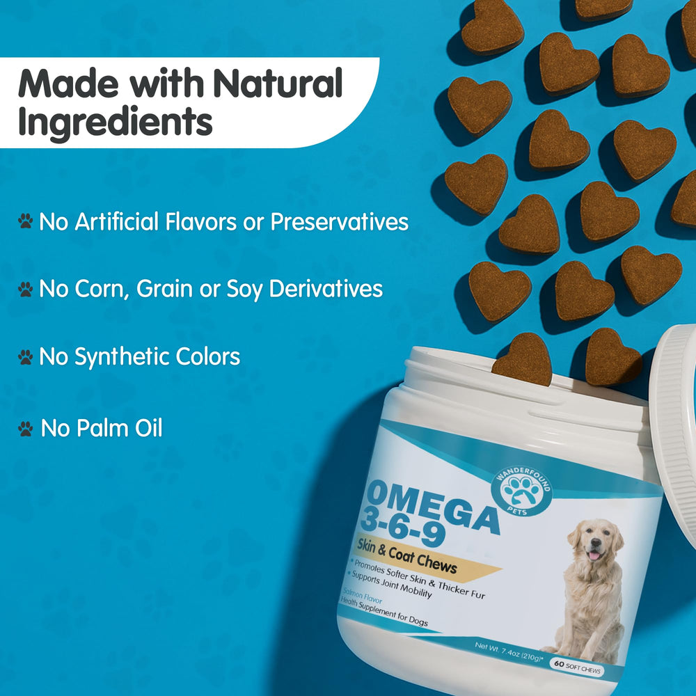 Pawsitive Wanderfound Omega-3 para perros: se integra fácilmente en la dieta diaria.