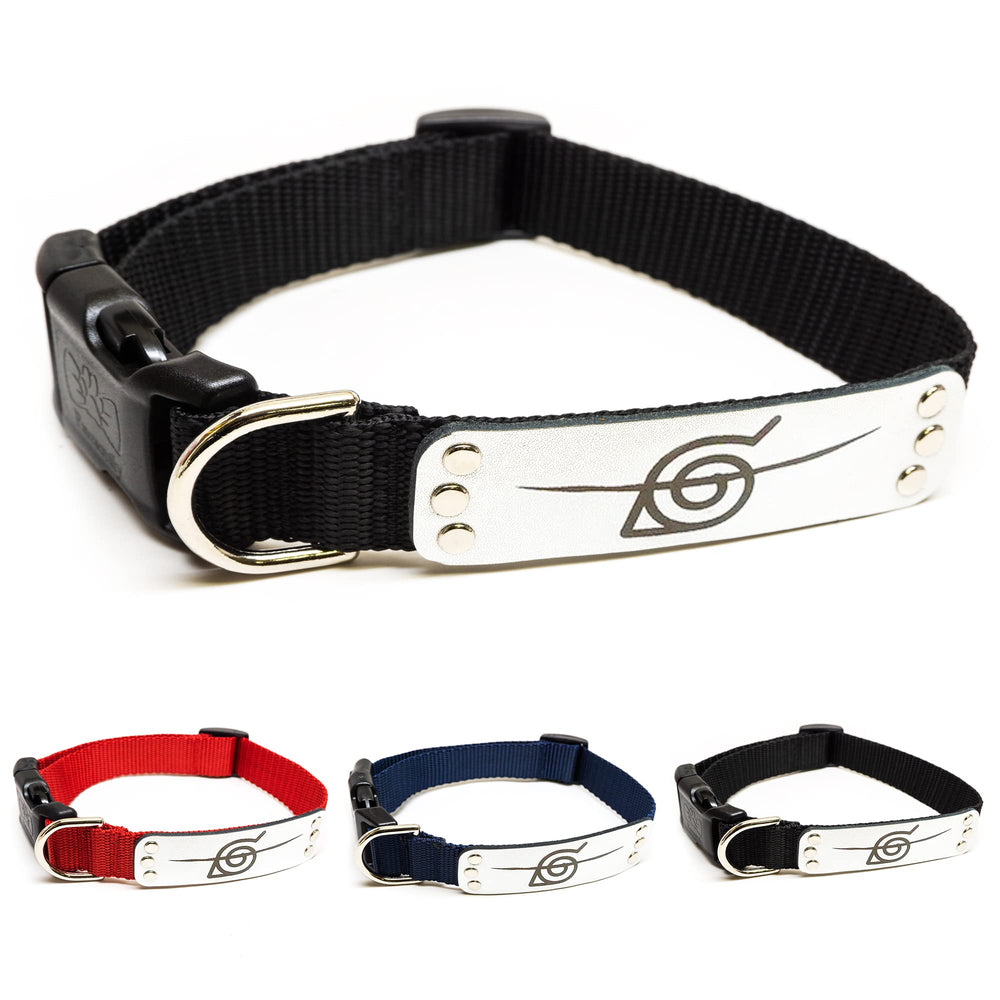 Pawsonify Naruto Collar con placa de banda de cabeza, estilo oficial para perros fans de Naruto.