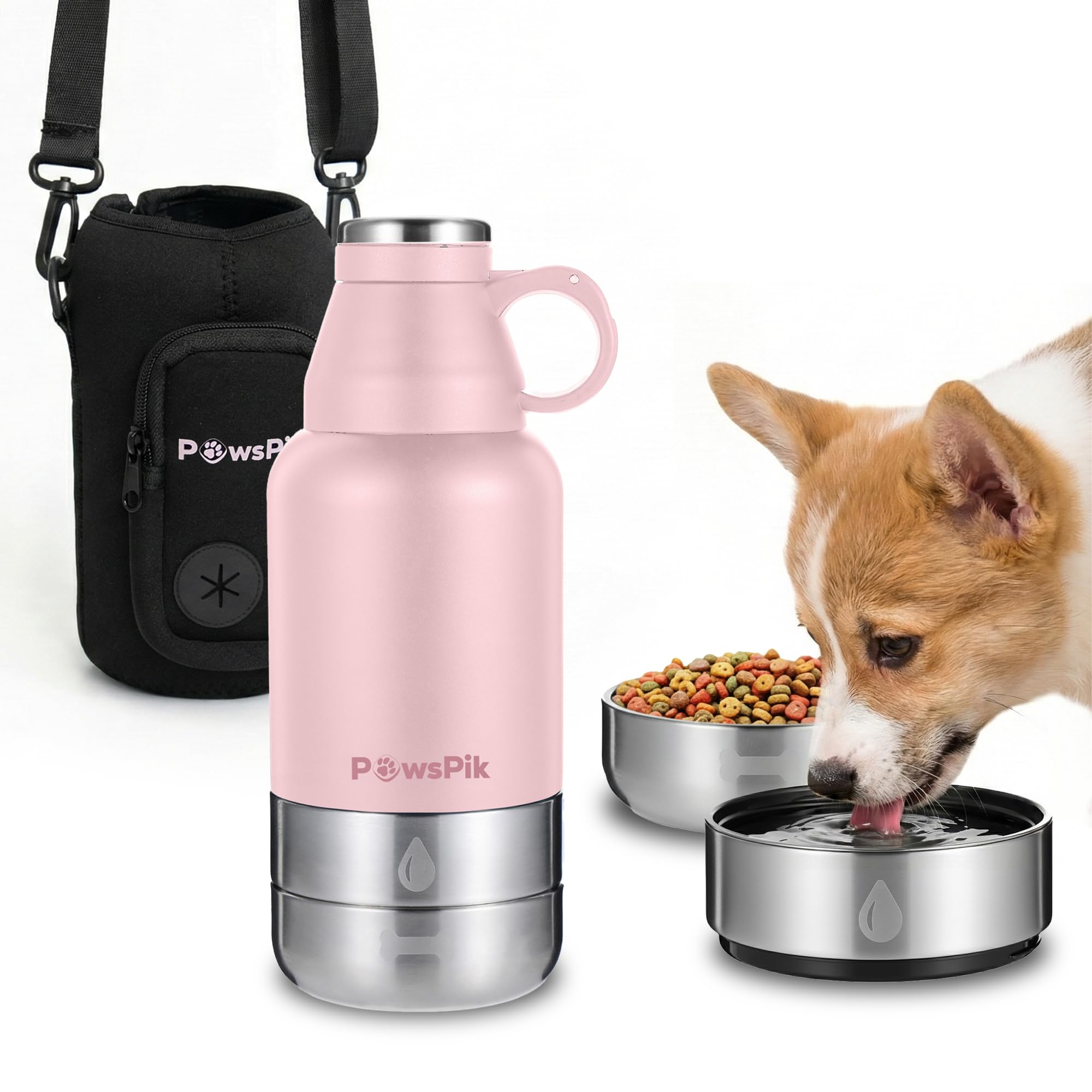 PAWSPIK botella-aislada-inoxidable-32oz mantiene el agua fría durante paseos