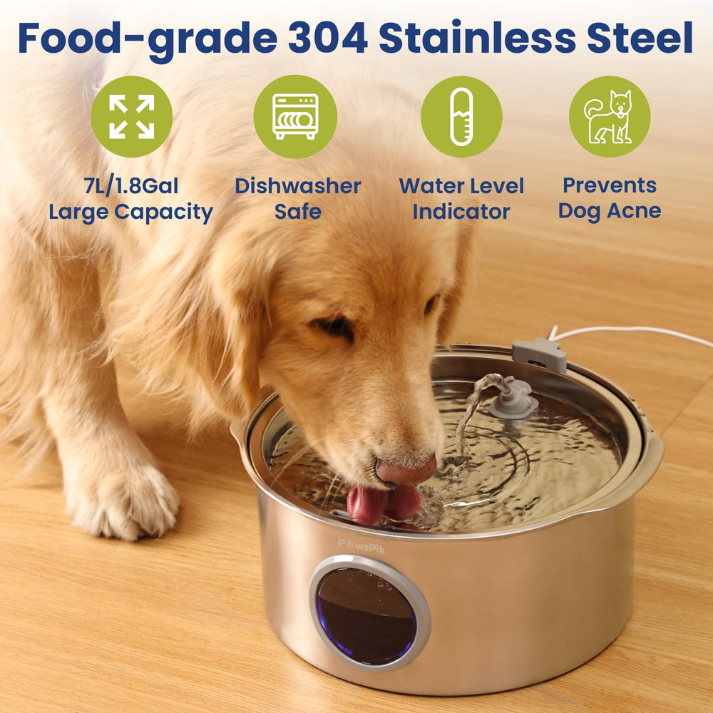 PAWSPIK capacidad 1,8 galones, ideal para hogares con varias mascotas.