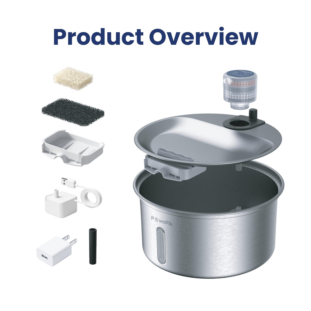 PAWSPIK PureFlow Max: ventana de nivel facilita ver la reserva de agua.