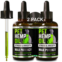 Pawstopia: bote de aceite de cáñamo para perros y gatos favorece la calma.