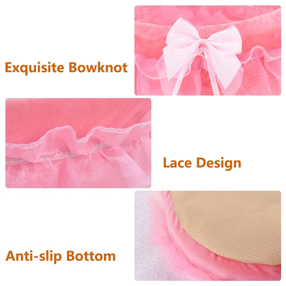 Cama Pawstrip con lazo princesa, añade encanto y confort al hogar