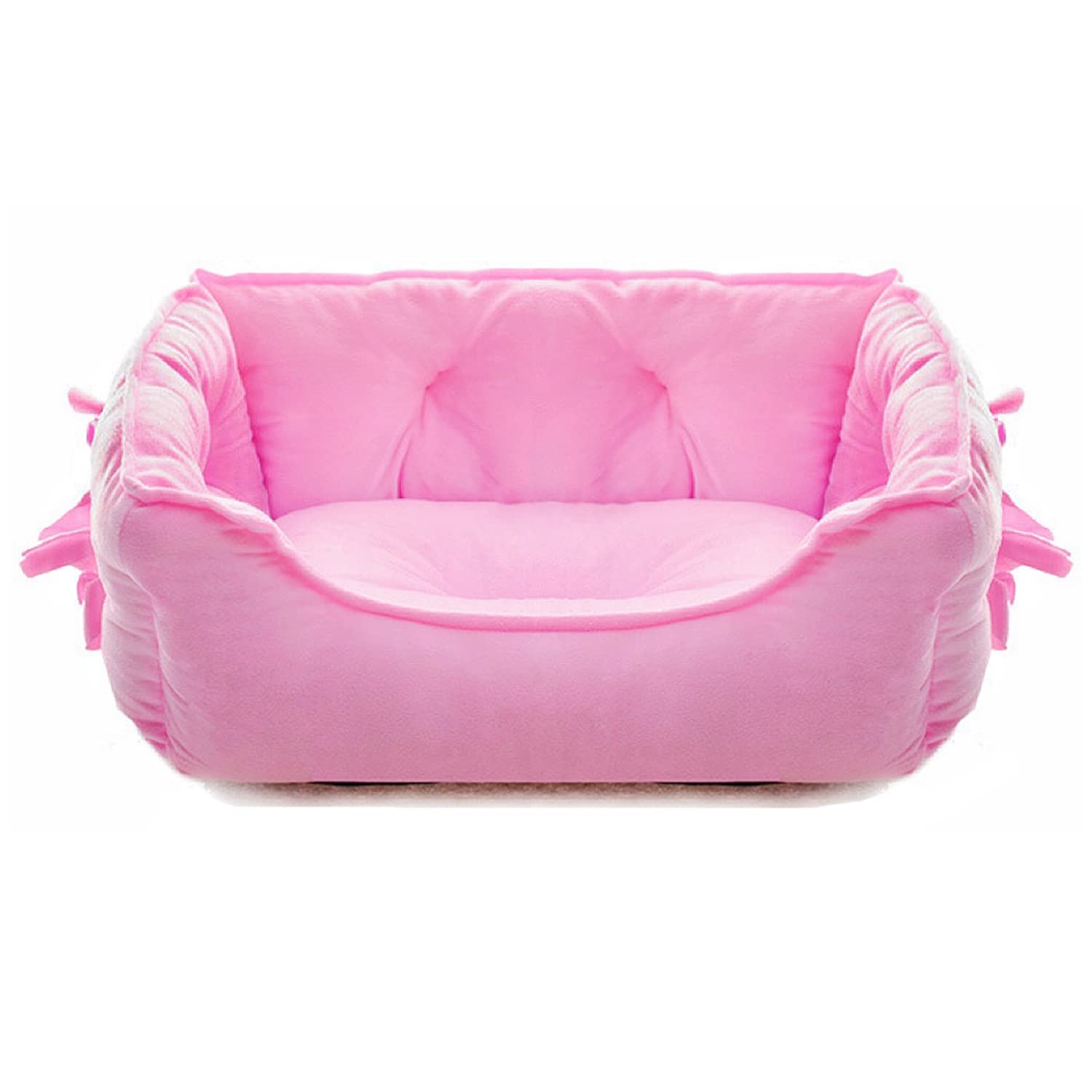 pawstrip Cama Princesa Rosa para perros: cama suave y cómoda para mascotas pequeñas.