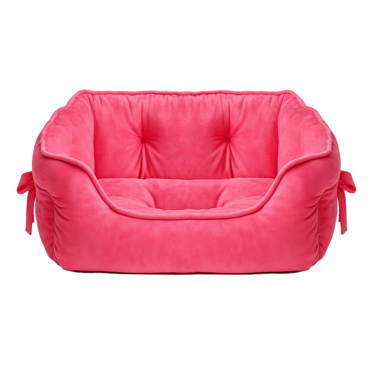 Cama pawstrip para perro princesa rosada, suave y cómoda para espacios pequeños.