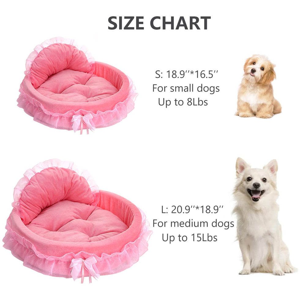 Cama Pawstrip rosa en forma de nido para gatos y perros pequeños