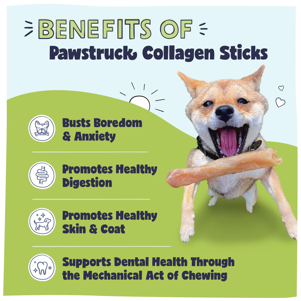 Pawstruck barra de colágeno de res para perros, primer plano de textura suave