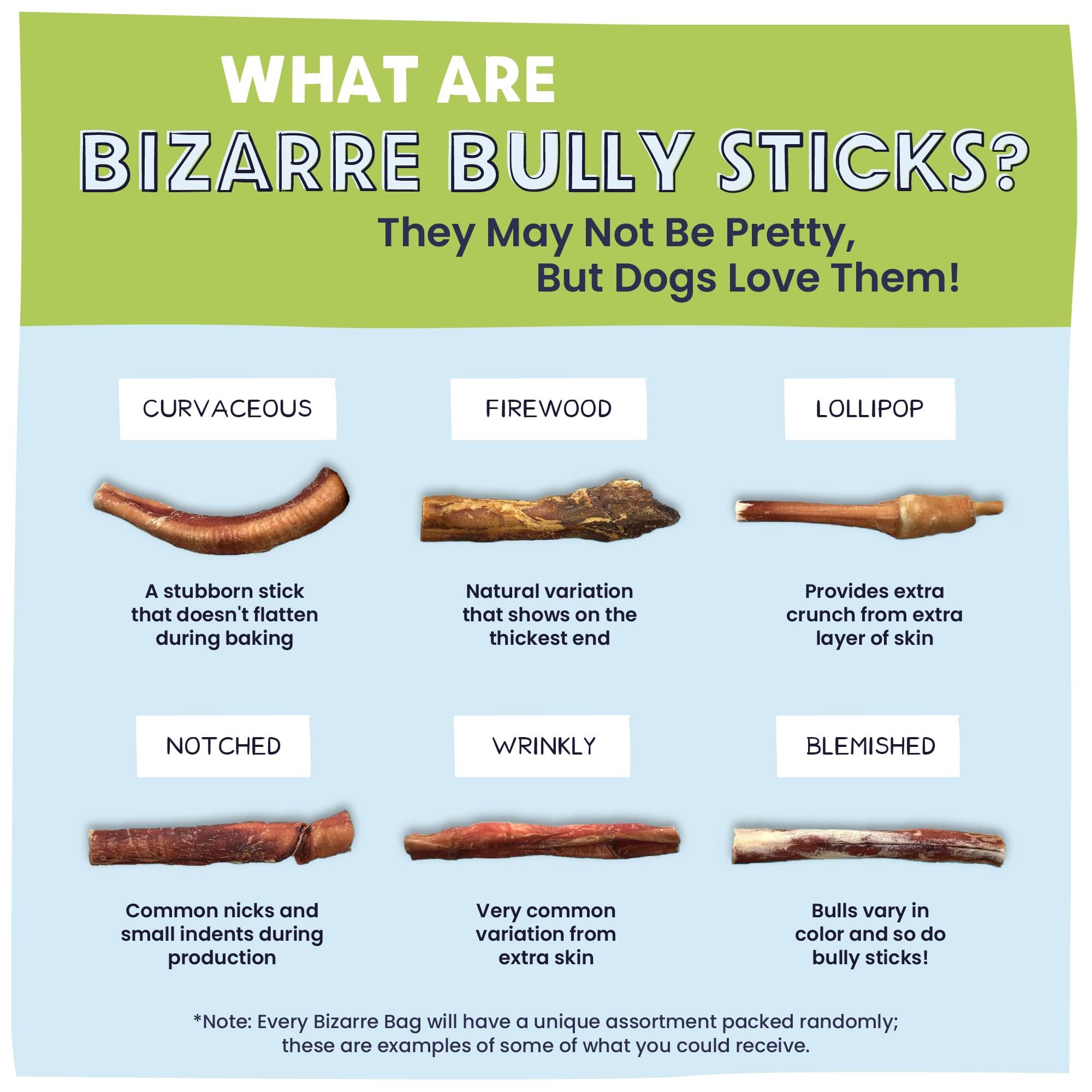 Pawstruck Bizarre Bully Sticks duraderos para masticadores de todos los tamaños.