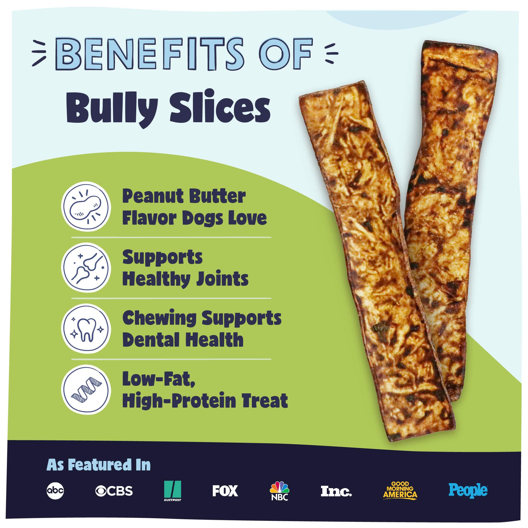 Pawstruck Bully Slices textura digestible para masticación segura
