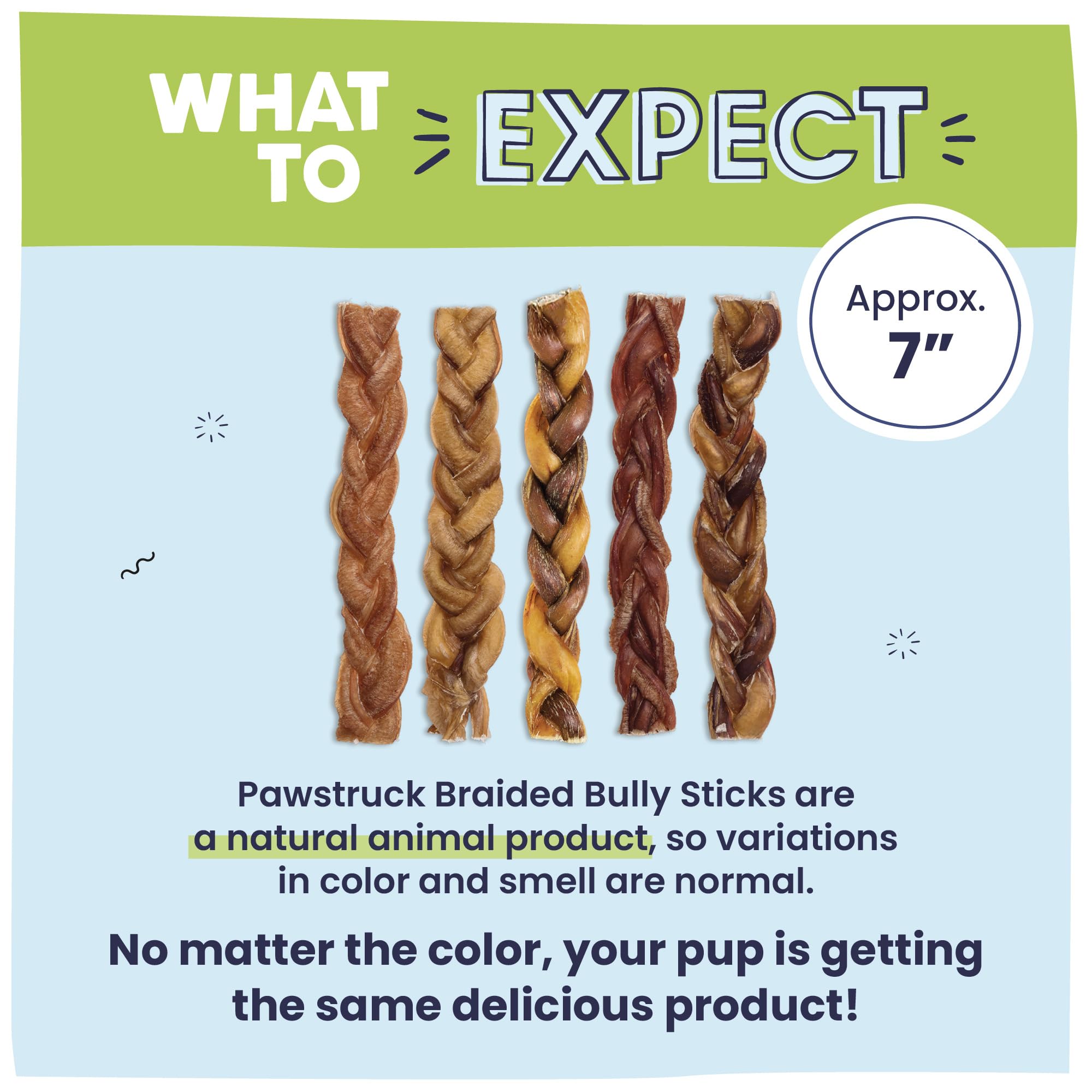 Pawstruck Bully Sticks de origen natural para satisfacer el impulso de masticar.
