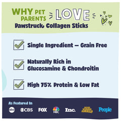 Perro masticando Pawstruck para limpieza dental y frescura