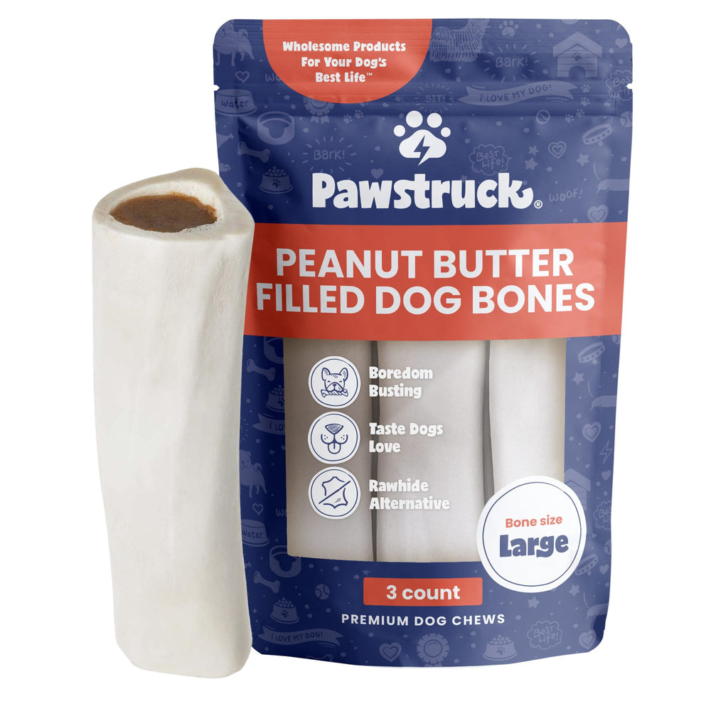 Pawstruck hueso blanco relleno 5-6 pulgadas para masticadores intensos.
