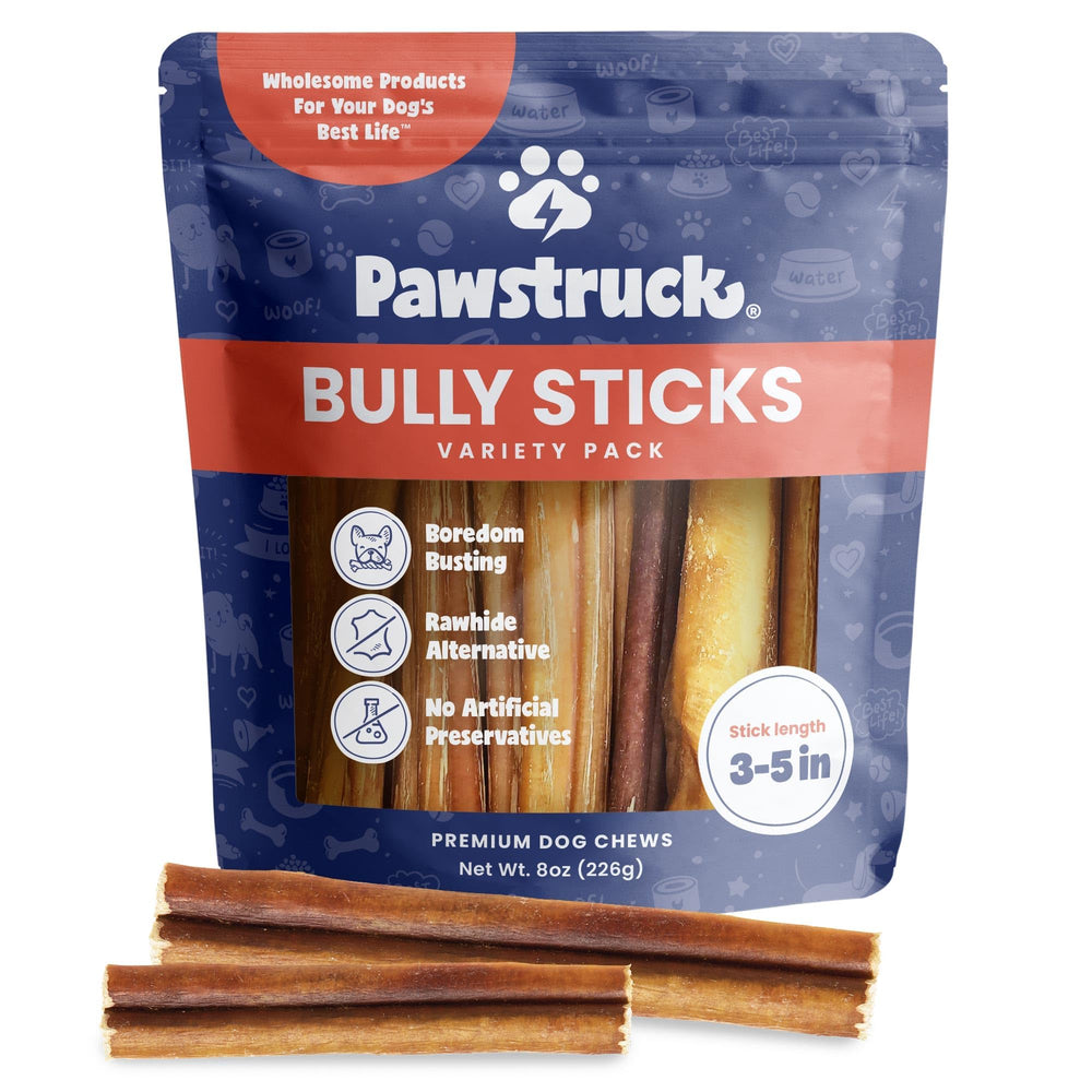 Pawstruck palitos de res para perros pequeños, tamaño 3-5 pulgadas