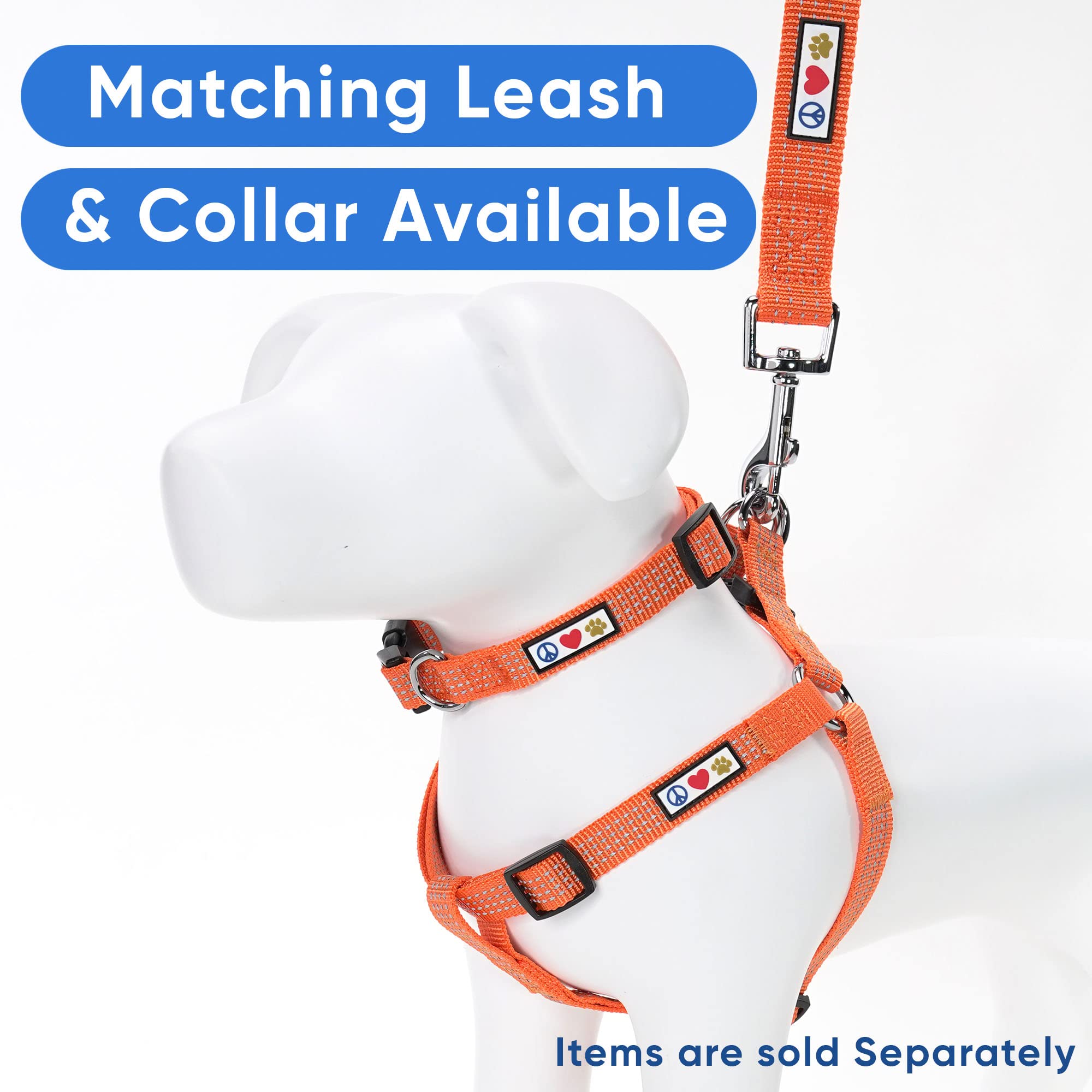 Confort ajustable Pawtitas naranja, ideal para perros en crecimiento.