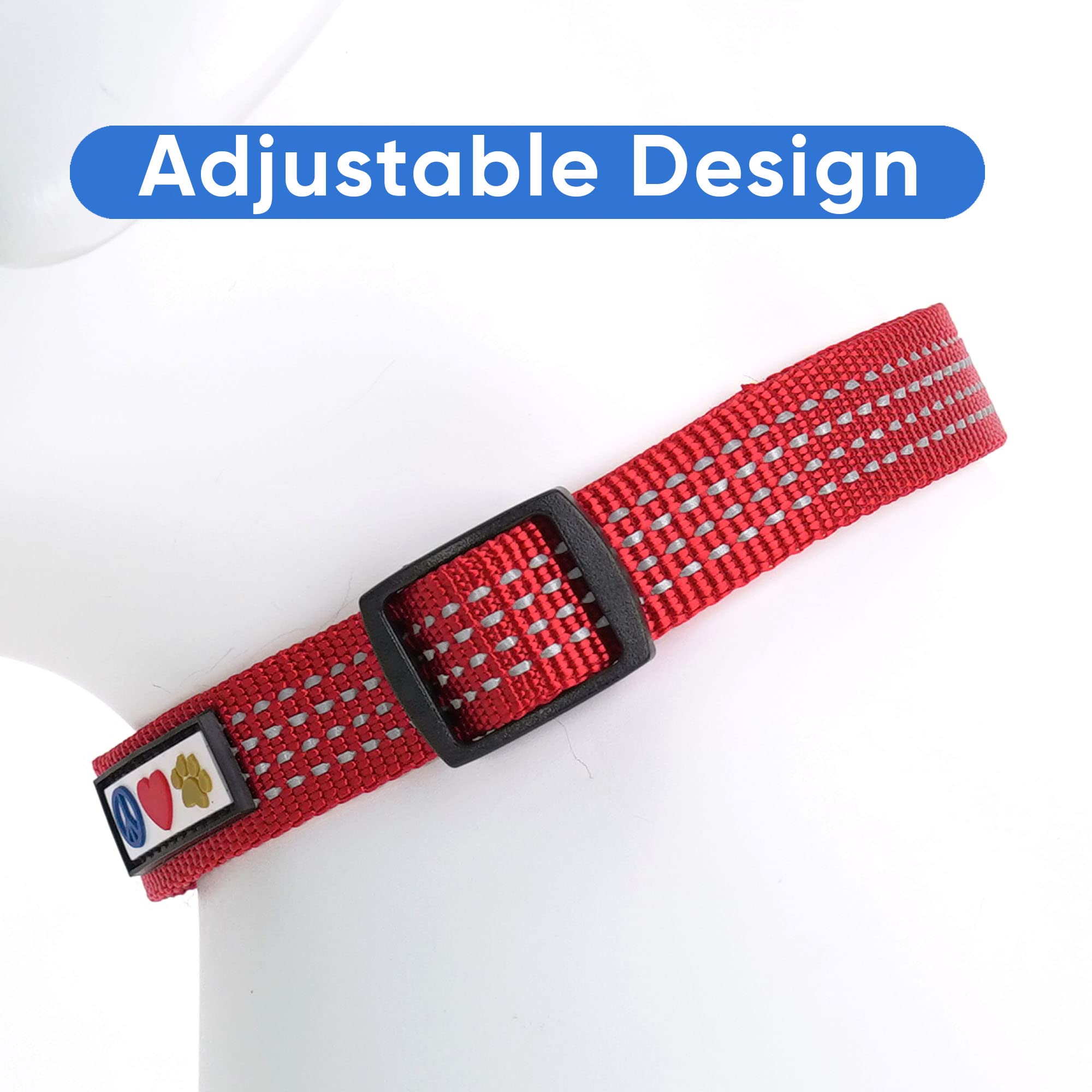 Hebilla resistente del collar Pawtitas para un ajuste seguro.