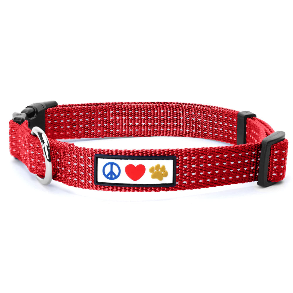 Collar reflectante Pawtitas para perros pequeños, visibilidad nocturna mejorada.