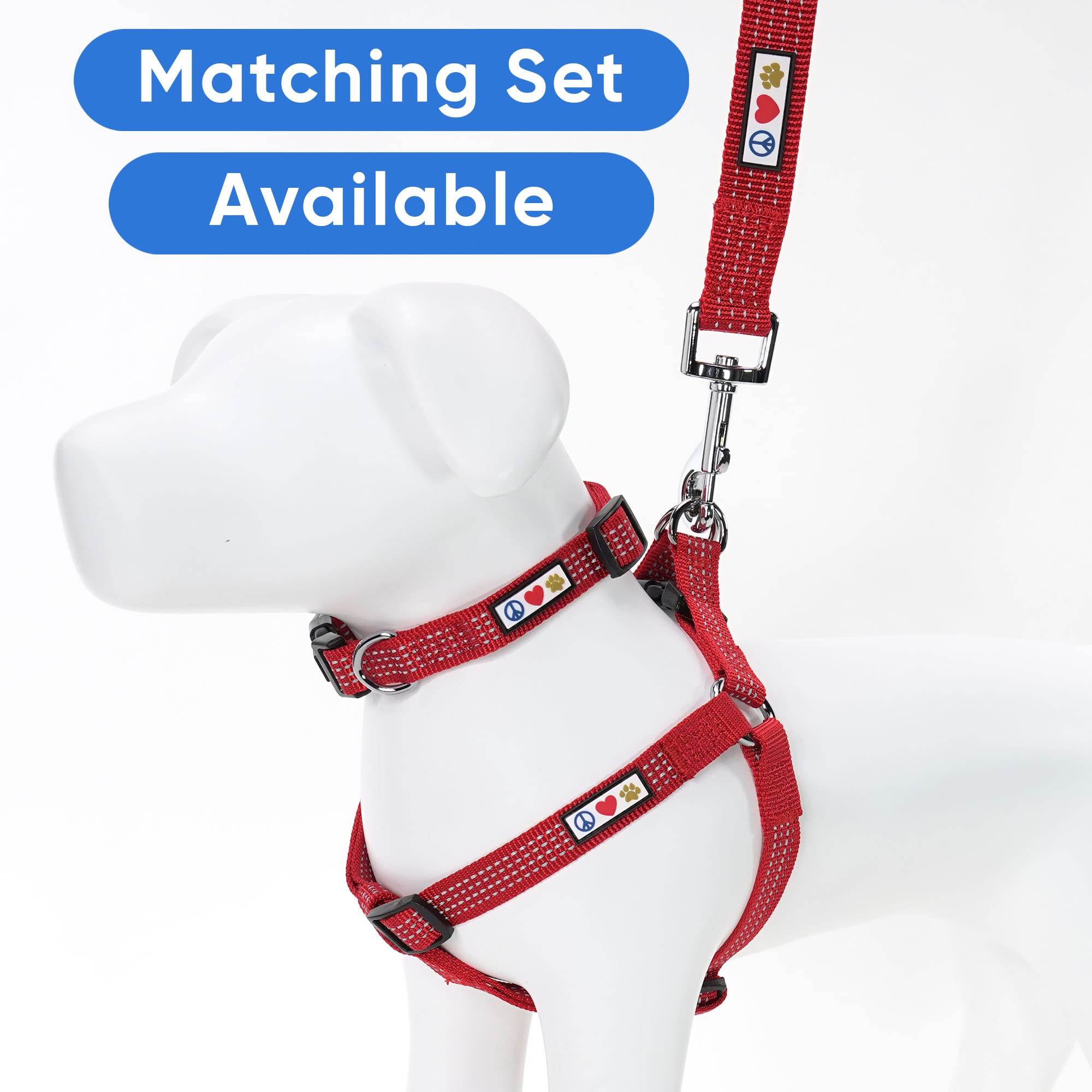 Collar rojo Pawtitas para perros pequeños con visibilidad nocturna.