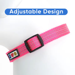 Collar rosa con confort de Pawtitas para salidas diarias