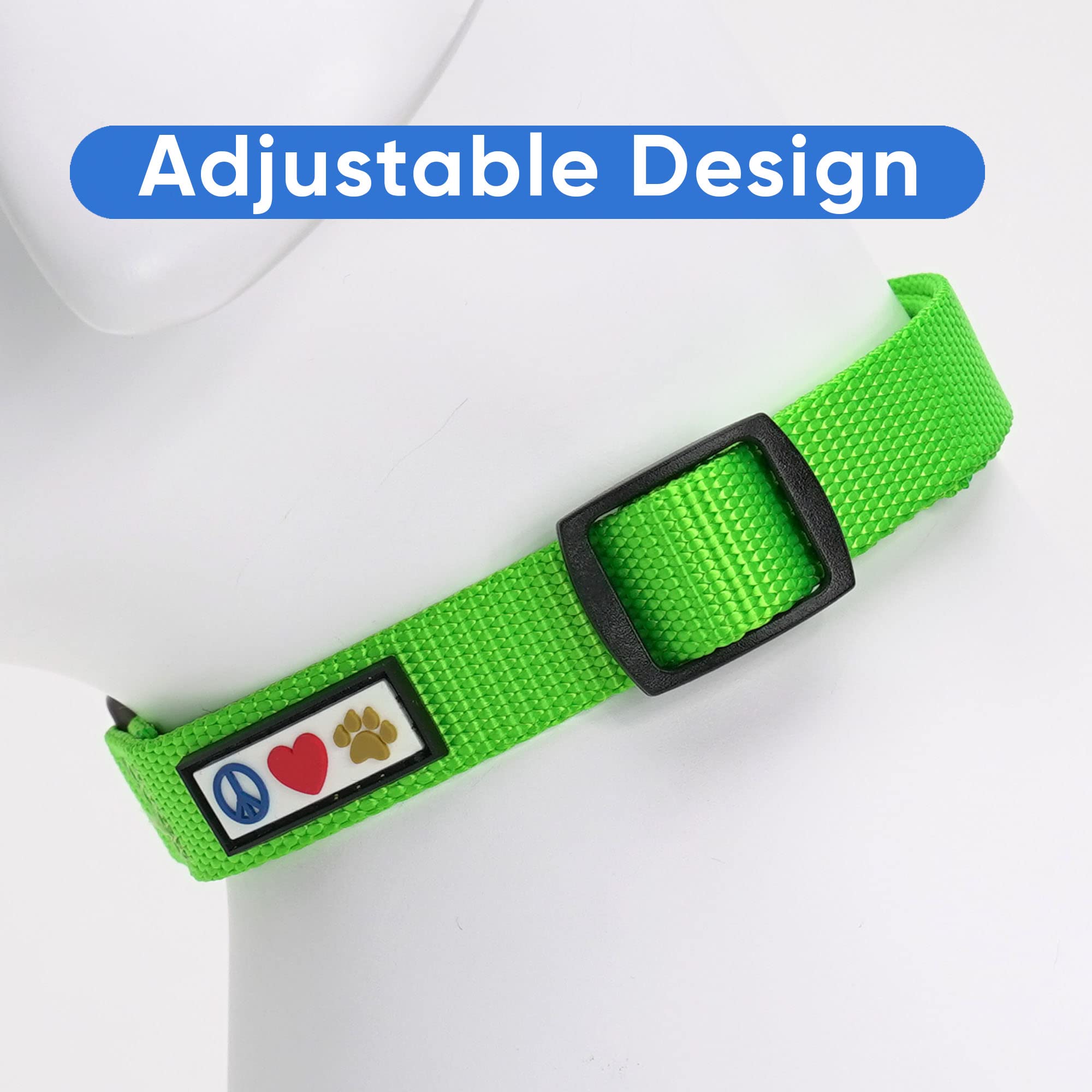 Pawtitas collar verde duradero ideal para razas grandes