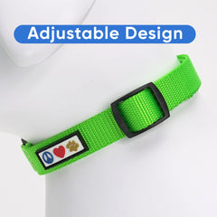 Pawtitas collar verde duradero ideal para razas grandes